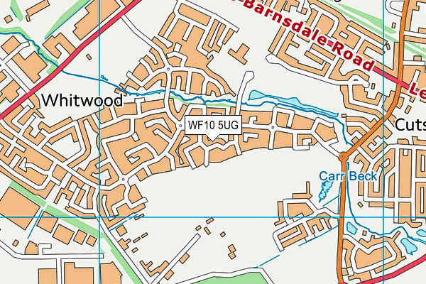 WF10 5UG map - OS VectorMap District (Ordnance Survey)