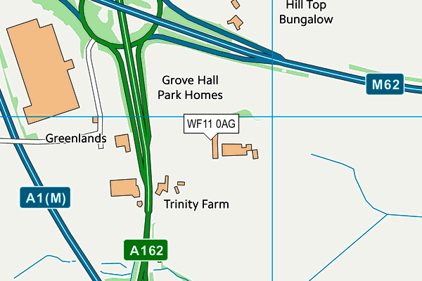 WF11 0AG map - OS VectorMap District (Ordnance Survey)