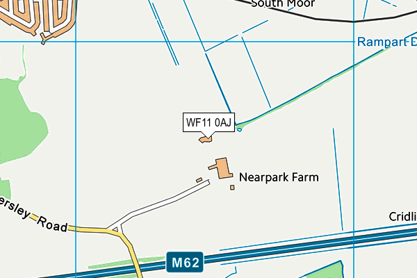 WF11 0AJ map - OS VectorMap District (Ordnance Survey)