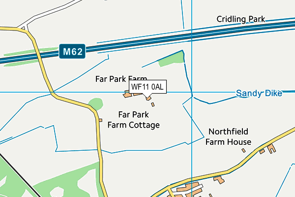 WF11 0AL map - OS VectorMap District (Ordnance Survey)