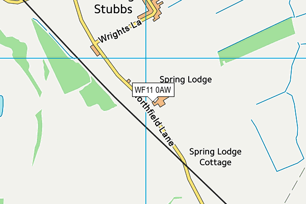 WF11 0AW map - OS VectorMap District (Ordnance Survey)