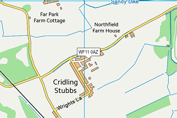 WF11 0AZ map - OS VectorMap District (Ordnance Survey)