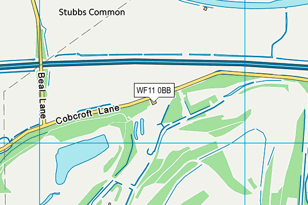 WF11 0BB map - OS VectorMap District (Ordnance Survey)