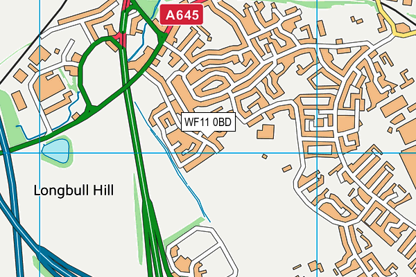 WF11 0BD map - OS VectorMap District (Ordnance Survey)