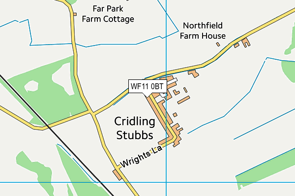 WF11 0BT map - OS VectorMap District (Ordnance Survey)