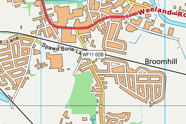 WF11 0DB map - OS VectorMap District (Ordnance Survey)