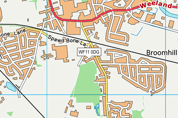 WF11 0DG map - OS VectorMap District (Ordnance Survey)