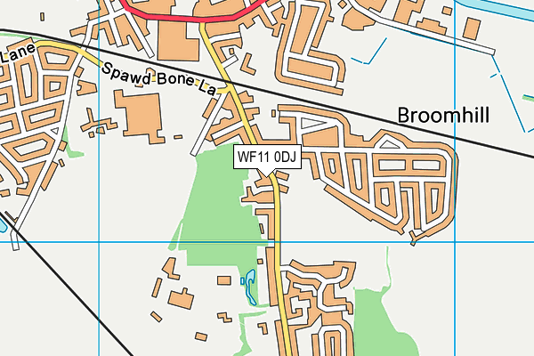 WF11 0DJ map - OS VectorMap District (Ordnance Survey)