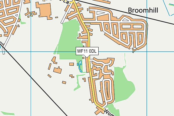 WF11 0DL map - OS VectorMap District (Ordnance Survey)