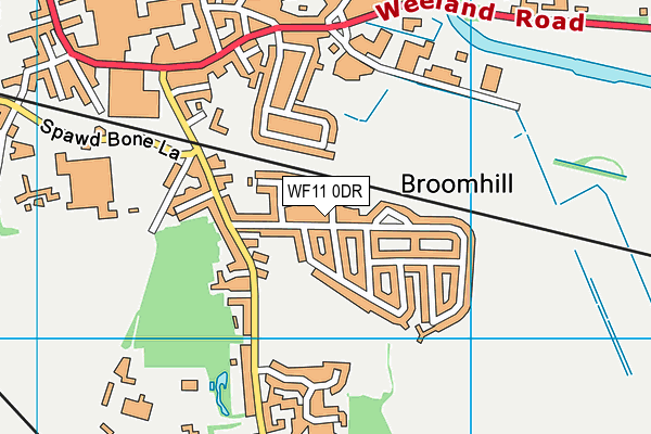 WF11 0DR map - OS VectorMap District (Ordnance Survey)