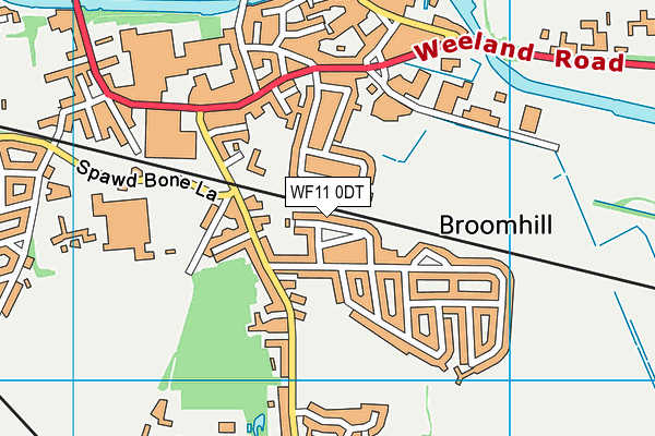 WF11 0DT map - OS VectorMap District (Ordnance Survey)