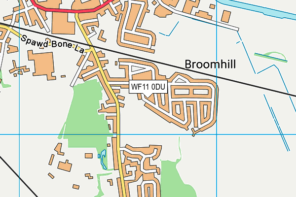 WF11 0DU map - OS VectorMap District (Ordnance Survey)