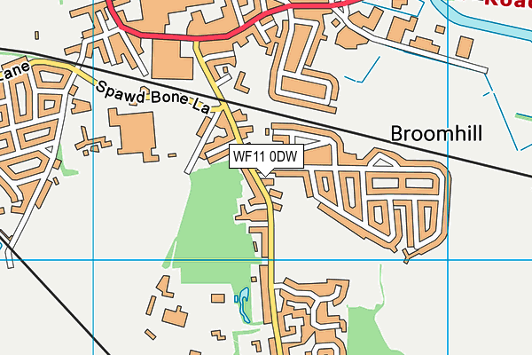 WF11 0DW map - OS VectorMap District (Ordnance Survey)