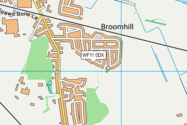 WF11 0DX map - OS VectorMap District (Ordnance Survey)