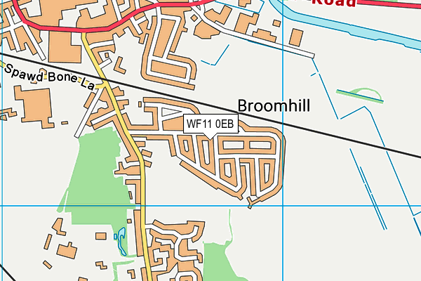 WF11 0EB map - OS VectorMap District (Ordnance Survey)