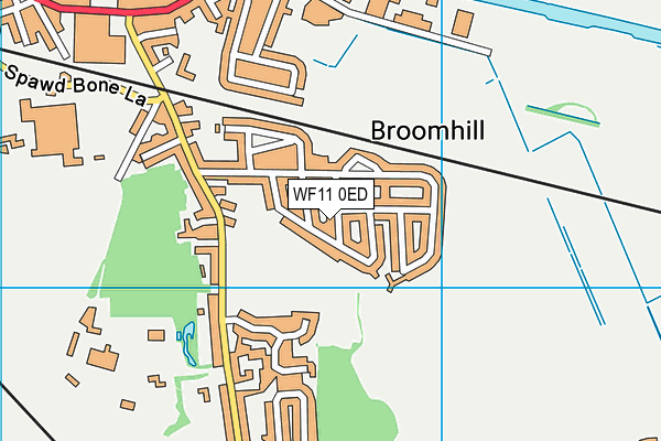 WF11 0ED map - OS VectorMap District (Ordnance Survey)