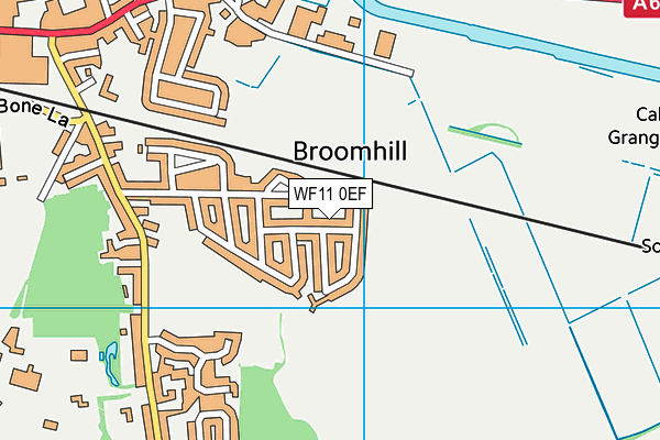 WF11 0EF map - OS VectorMap District (Ordnance Survey)