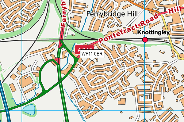 WF11 0ER map - OS VectorMap District (Ordnance Survey)