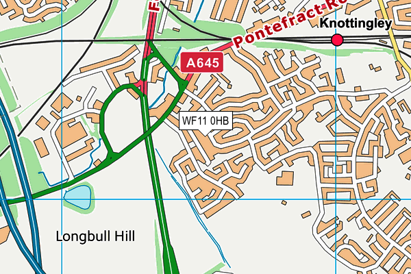 WF11 0HB map - OS VectorMap District (Ordnance Survey)