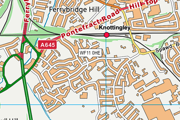 WF11 0HE map - OS VectorMap District (Ordnance Survey)