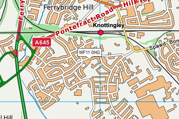 WF11 0HG map - OS VectorMap District (Ordnance Survey)