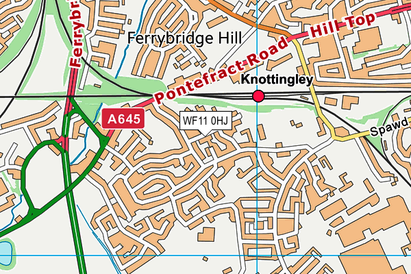 WF11 0HJ map - OS VectorMap District (Ordnance Survey)