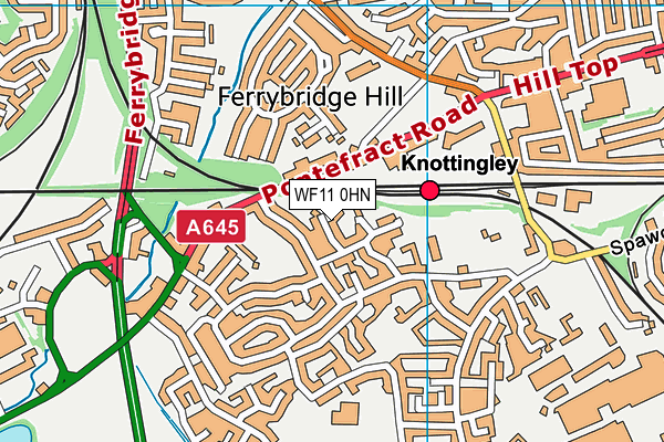 WF11 0HN map - OS VectorMap District (Ordnance Survey)