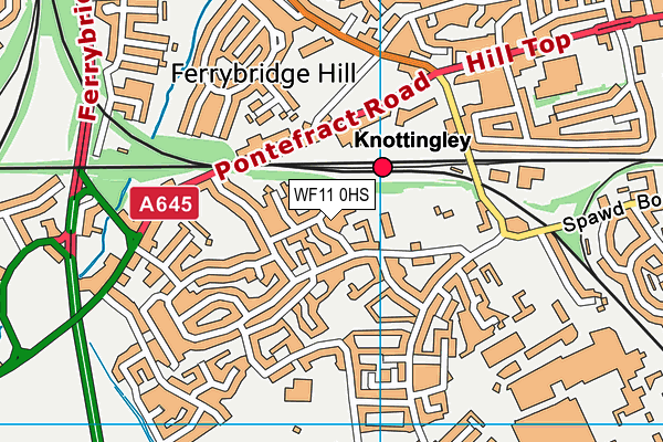 WF11 0HS map - OS VectorMap District (Ordnance Survey)