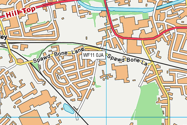 England Lane Academy map (WF11 0JA) - OS VectorMap District (Ordnance Survey)