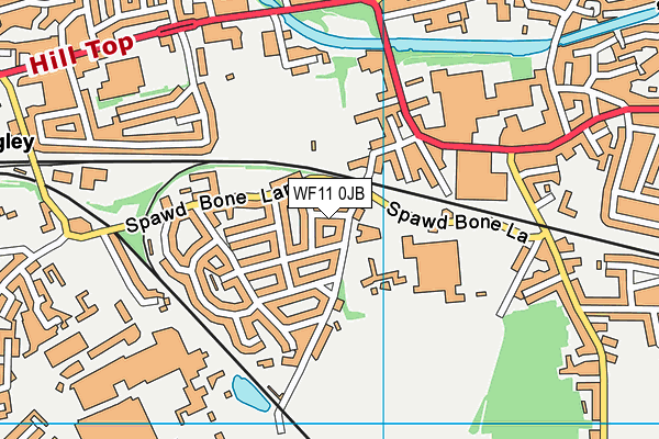 WF11 0JB map - OS VectorMap District (Ordnance Survey)