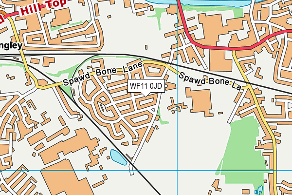 WF11 0JD map - OS VectorMap District (Ordnance Survey)