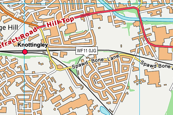 WF11 0JG map - OS VectorMap District (Ordnance Survey)