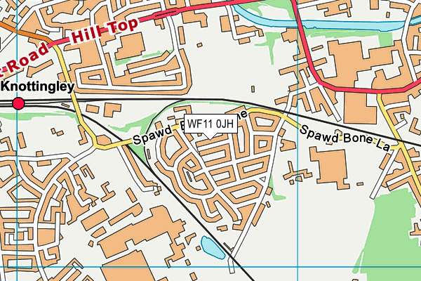 WF11 0JH map - OS VectorMap District (Ordnance Survey)