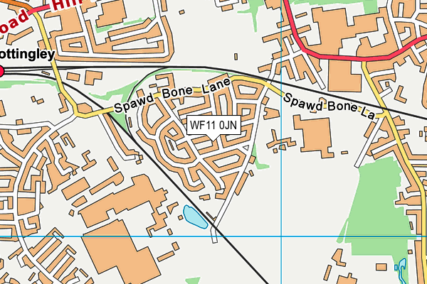 WF11 0JN map - OS VectorMap District (Ordnance Survey)