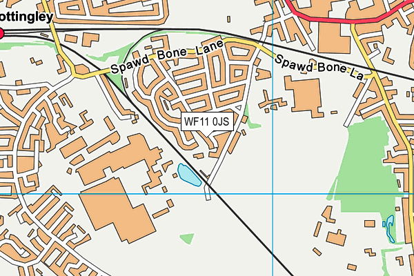 WF11 0JS map - OS VectorMap District (Ordnance Survey)