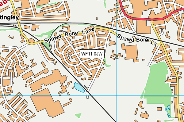 WF11 0JW map - OS VectorMap District (Ordnance Survey)