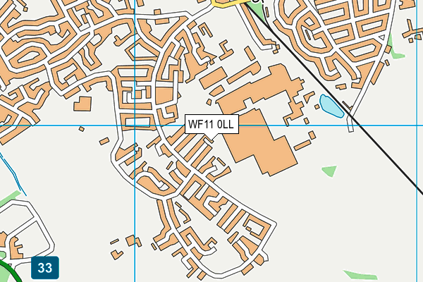 WF11 0LL map - OS VectorMap District (Ordnance Survey)