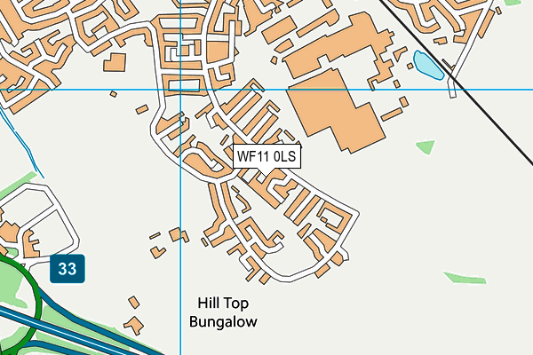 WF11 0LS map - OS VectorMap District (Ordnance Survey)