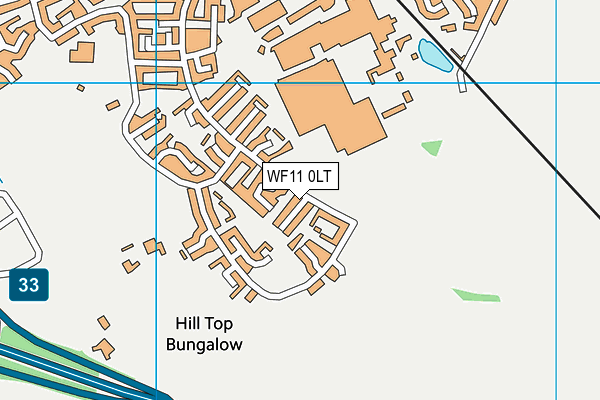 WF11 0LT map - OS VectorMap District (Ordnance Survey)