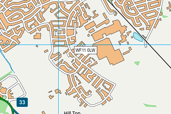 WF11 0LW map - OS VectorMap District (Ordnance Survey)