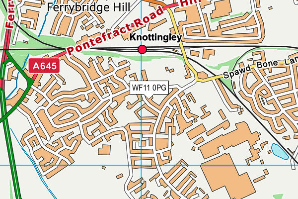 WF11 0PG map - OS VectorMap District (Ordnance Survey)