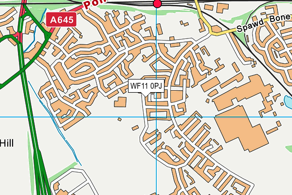 WF11 0PJ map - OS VectorMap District (Ordnance Survey)