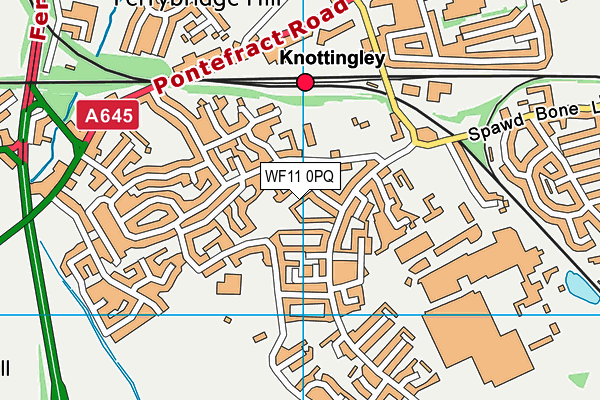 WF11 0PQ map - OS VectorMap District (Ordnance Survey)