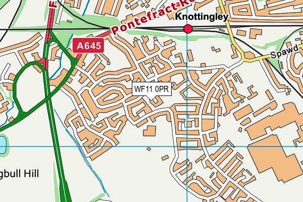 WF11 0PR map - OS VectorMap District (Ordnance Survey)