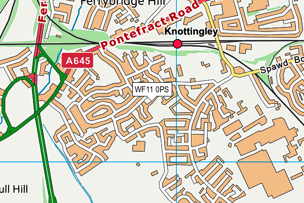 WF11 0PS map - OS VectorMap District (Ordnance Survey)