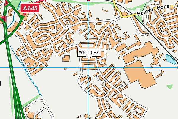 WF11 0PX map - OS VectorMap District (Ordnance Survey)