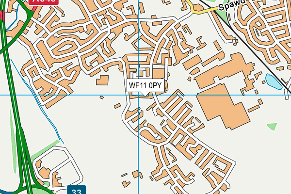WF11 0PY map - OS VectorMap District (Ordnance Survey)