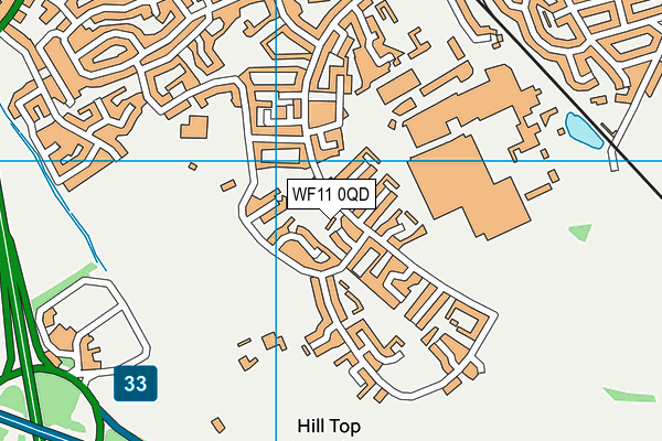 WF11 0QD map - OS VectorMap District (Ordnance Survey)
