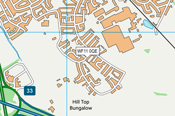 WF11 0QE map - OS VectorMap District (Ordnance Survey)