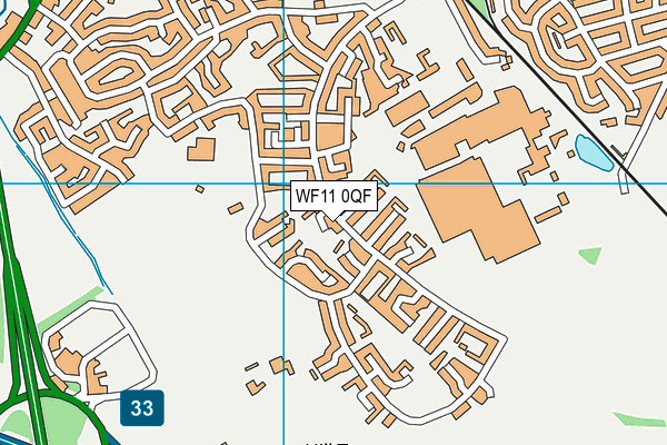 WF11 0QF map - OS VectorMap District (Ordnance Survey)